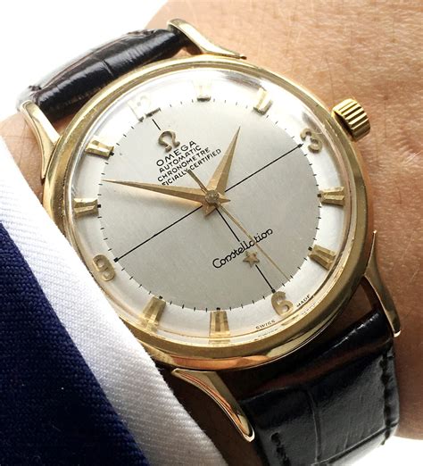 omega constellation gold vintage.